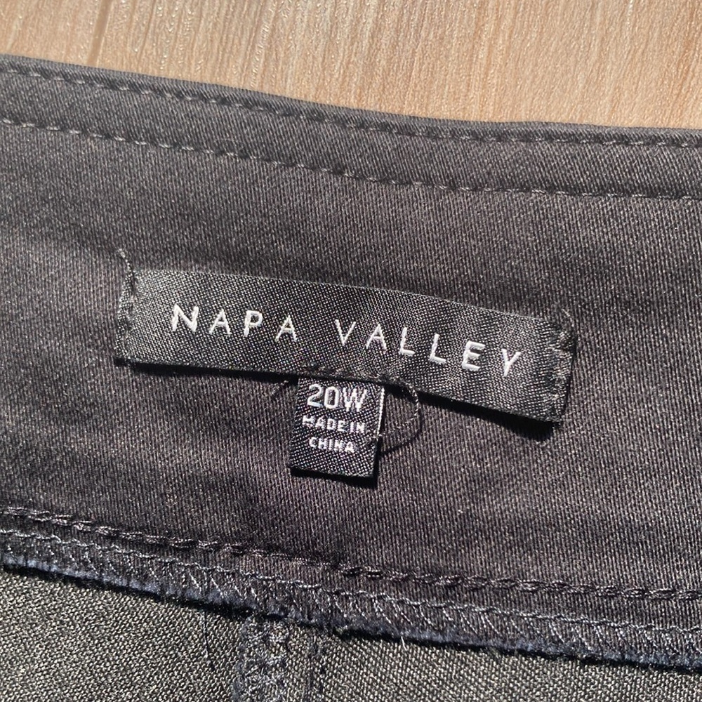 Napa Valley short black comfort waistband hidden elastic pull on 20W - Picture 9 of 16
